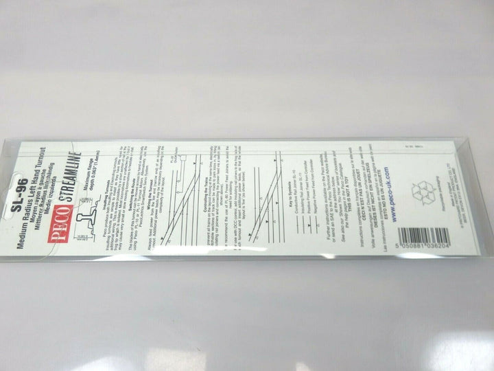 Peco Streamline HO SL96 Code100 Track Insulfrog Medium Radius Turnout Left Hand image 2