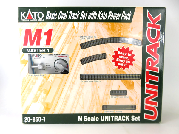 Kato 20-850-1 N Scale Basic Oval Unitrack Set with Power Pack NIB