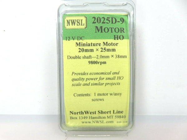 North West Short Line NWSL 2025D-9 Can Motor 9800 RPM HO Scale Brass Locomotives