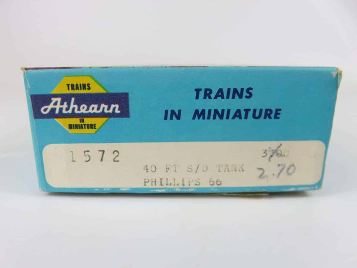 Athearn Blue Box #1572 HO Scale 40' Tank Car Phillips 66 Unassembled Kit NOS image 1