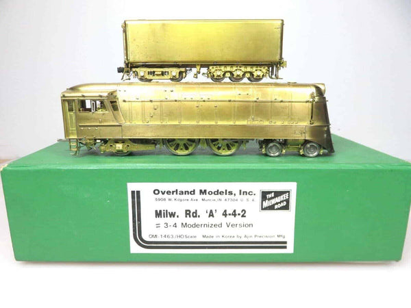 Overland Models OMI-1463 Brass HO Scale Milwaukee Road Class A 4-4-2 Locomotive image 0