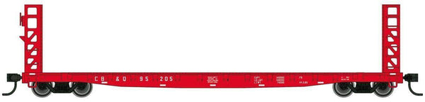 Walthers Mainline 910-5908 HO 53' GSC Bulkhead Flatcar Chicago Burlington Quincy image 0