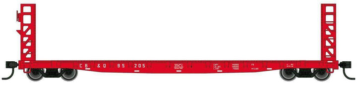 Walthers Mainline 910-5908 HO 53' GSC Bulkhead Flatcar Chicago Burlington Quincy image 0
