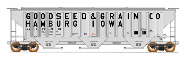 Intermountain 653107-01 N Scale Goodseed Grain 4750 Cu.ft. 3-Bay Covered Hopper