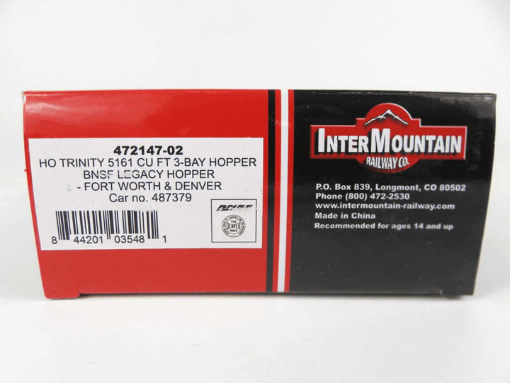 Intermountain 472147-02 HO BNSF The Denver Road Trinity 5161 Cu. Ft 3-Bay Hopper image 3