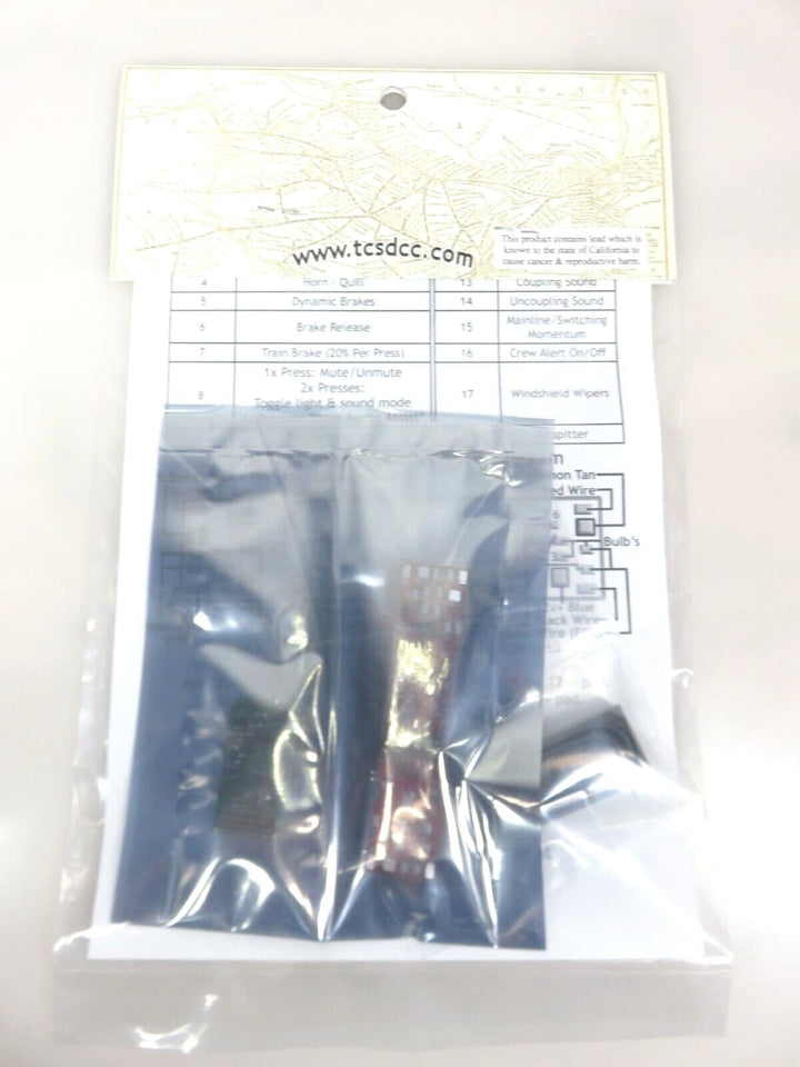 Train Control Systems TCS HO 1770 WDK-ATH-3 Athearn DCC WOWSound Conversion Kit image 2