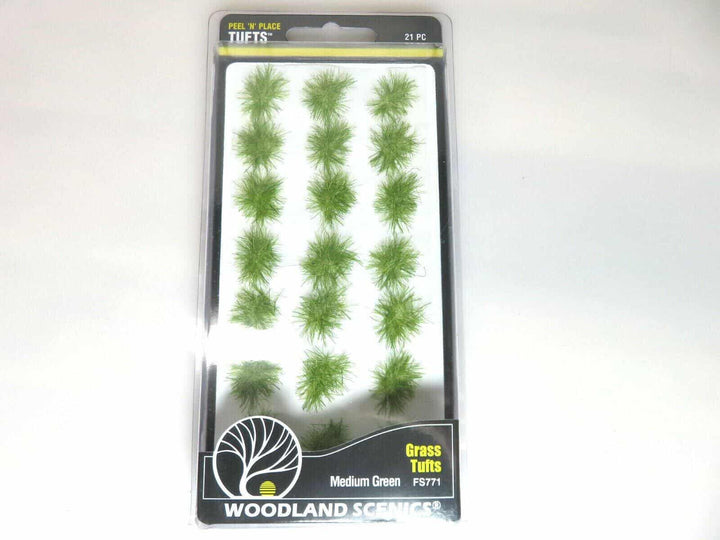 Woodland Scenics FS771 Medium Green Grass Peel 'n' Place Tufts image 2