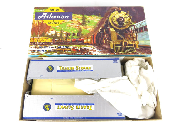 Athearn 5162 HO Scale 40' Piggy Back Trailers Chesapeake & Ohio 2-Pack Kit NOS