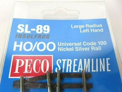 Peco Streamline HO SL89 Code100 Track Insulfrog Large Radius Turnout Left Hand image 3