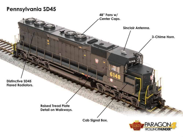 Broadway Limited BLI 4290 EMD SD45 PRR Pennsylvania Railroad #6157 DCC Sound NIB image 1