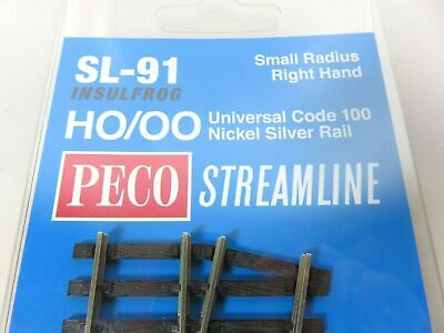 Peco HO SL-91 Code 100 Track Insulfrog Small Radius Turnout Right Hand image 3