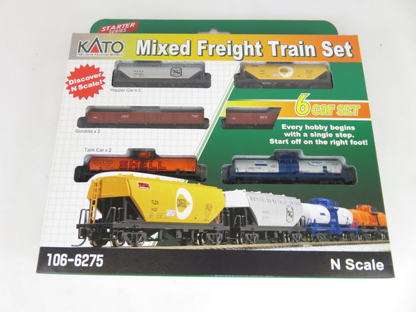 Kato 106-6275 N Scale Mixed Freight Train Set 6 Car Set NIB