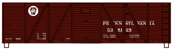 Accurail 7119 HO Scale 40' Single Sheath Wood Boxcar PRR Pennsylvania Railroad image 0