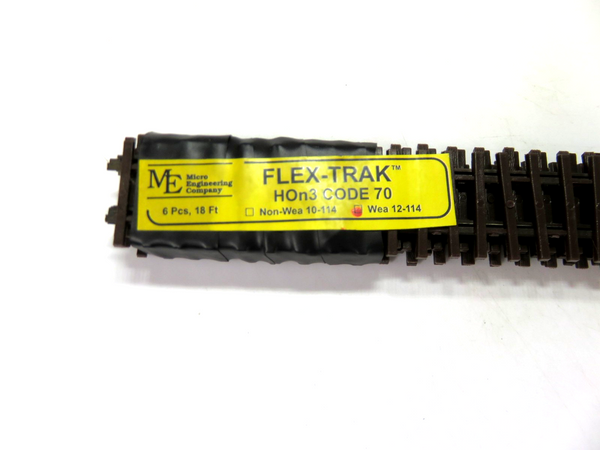 Micro Engineering 12-114 HOn3 Code 70 36" Narrow Gauge Weathered Flex-Track 6PK