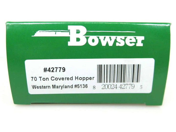 Bowser #42779 HO Scale 70-Ton 2-Bay Covered Hopper Western Maryland #5136 NIB image 2