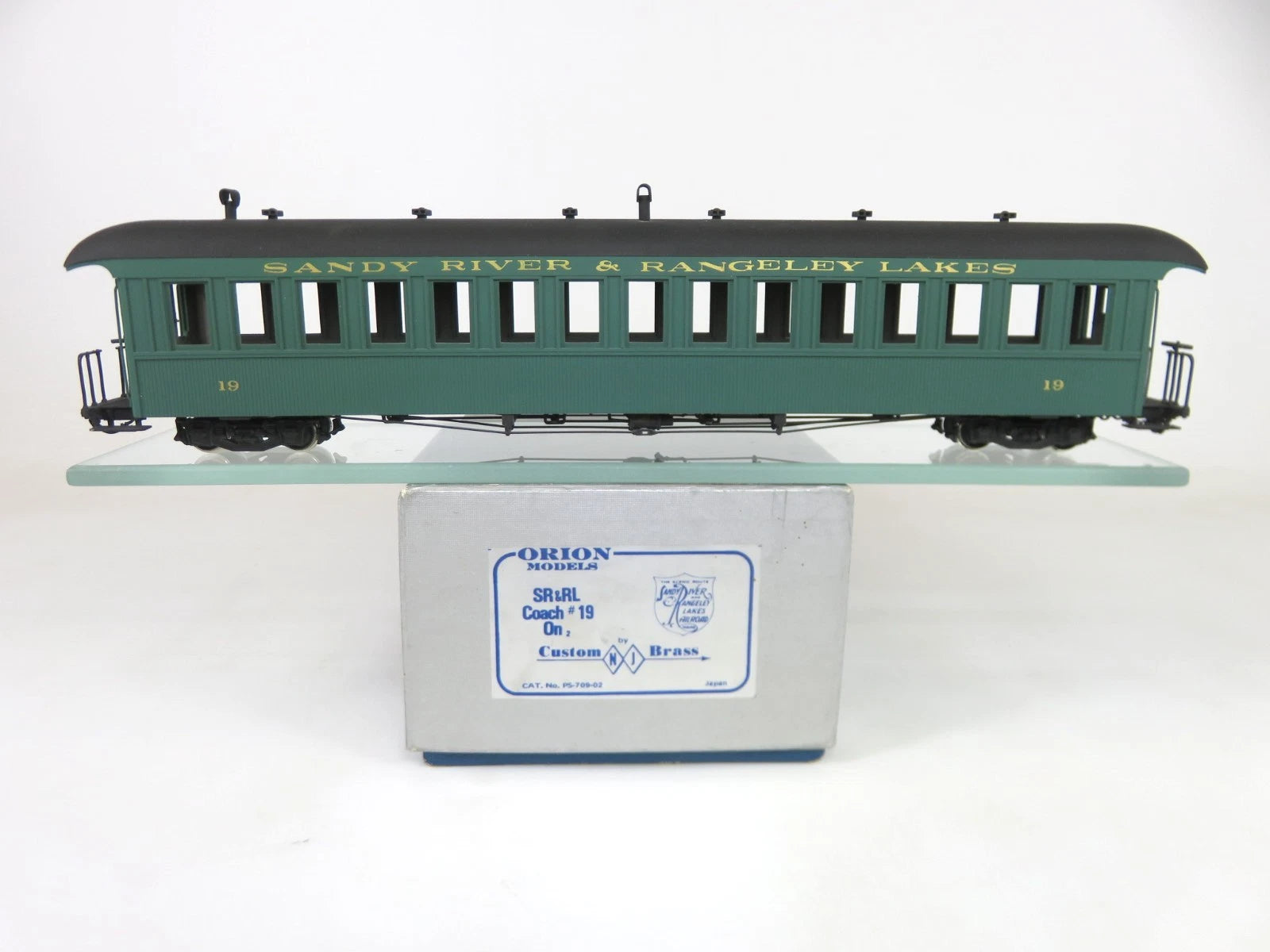 NJ Custom Brass Orion Models On2 Scale SR&RL Coach Passenger Car #19 P ...
