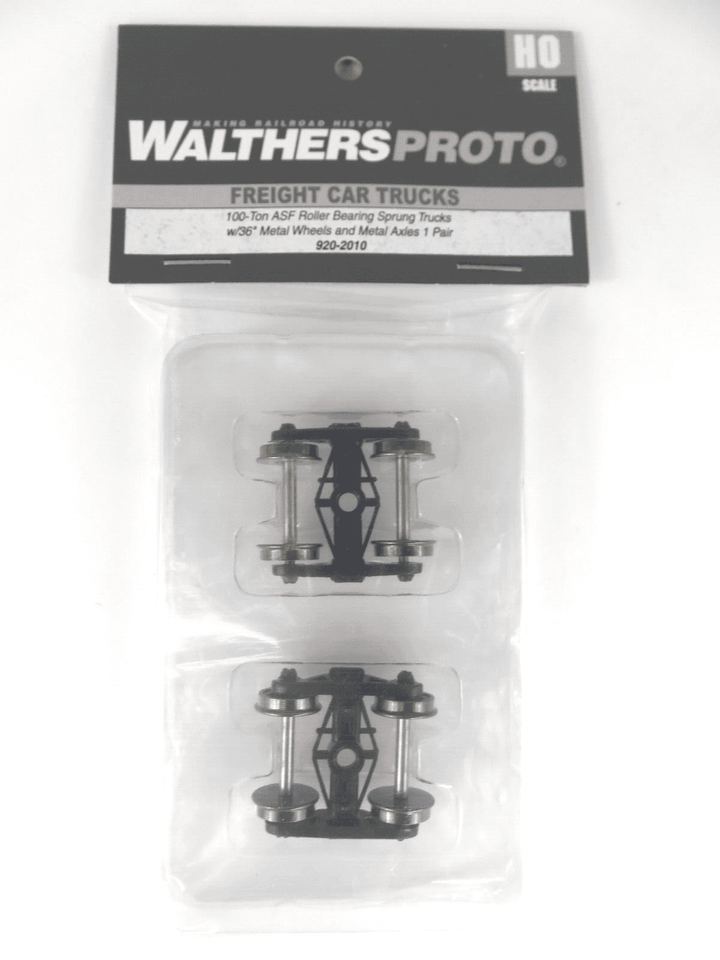 Walthers 920-2010 HO Sprung Trucks w/36" Metal Wheels 100 Ton ASF Roller Bearing image 1