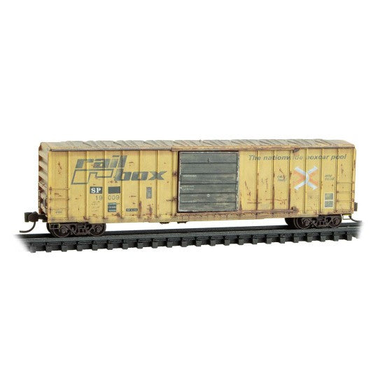 Micro Trains 02544441 N Scale 50' Rib-Side Boxcar SP/Ex-Railbox Weathered