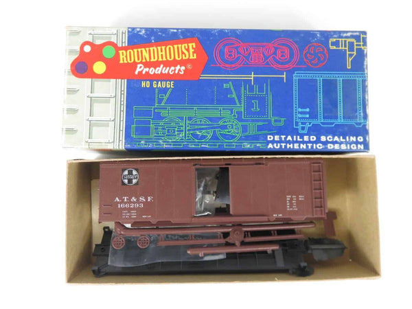Roundhouse 1086 HO Scale 40' Roundtop Boxcar ATSF Santa Fe Unassembled Kit NOS image 0