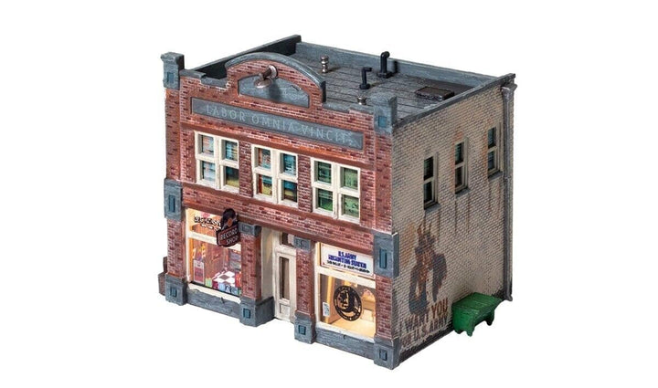 Woodland Scenics BR4957 Built and Ready N Scale Records &amp; Recruiting Building image 5
