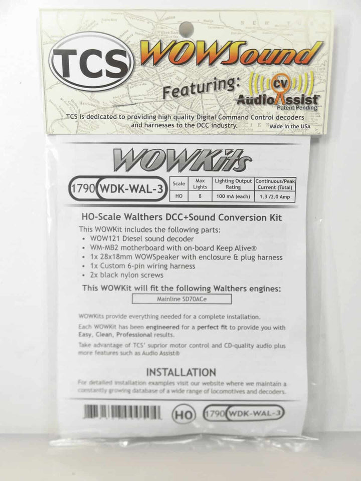 Train Control Systems TCS HO 1790 WDK-WAL-3 DCC Walthers WOWSound Conversion Kit image 1