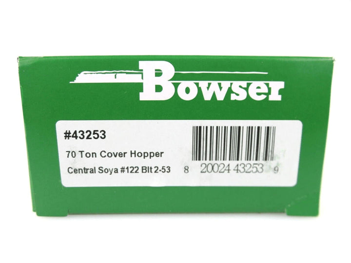 Bowser #43253 HO Scale 70-Ton 2-Bay Covered Hopper Central Soya #122 NIB image 2