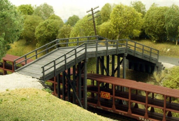Rix Products 628-0200 HO Scale Rural Timber Overpass Kit image 0
