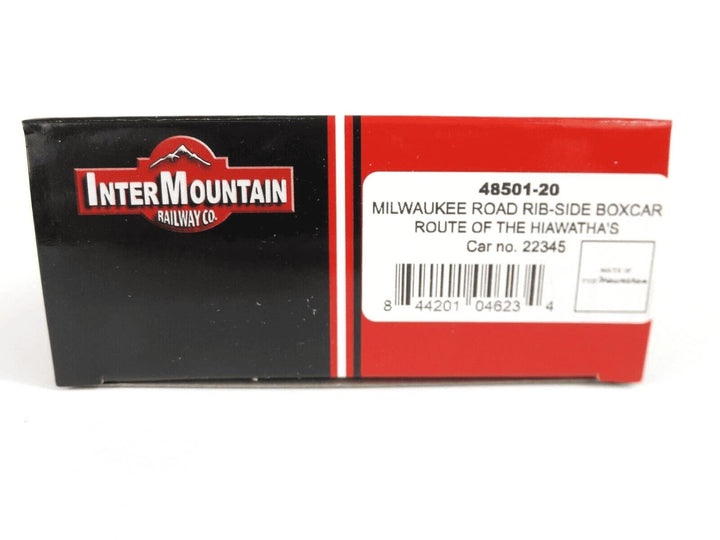 Intermountain 48501-20 HO Scale Milwaukee Road 40' Rib Side Boxcar #22345 image 2