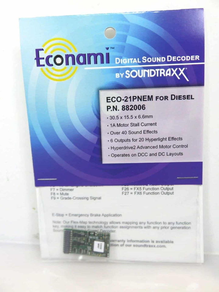 SoundTraxx 882006 ECO-21PNEM Econami Sound Decoder NEM 21-Pin, Diesel Locomotive image 2