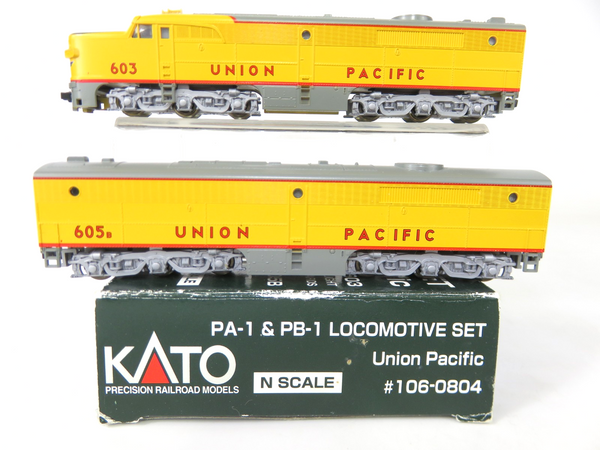 Kato 106-0804 N Scale UP Union Pacific Alco PA-1 & PB-1 Diesel Locomotive Set