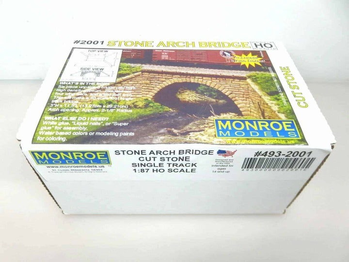 Monroe Models #2001 HO Scale Stone Arch Bridge Kit - NIB image 2