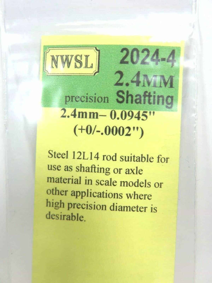 Northwest Short Line 2024-4 NWSL 2.4mm Shafting (2) 6 inch Pieces Ho Locomotives image 1