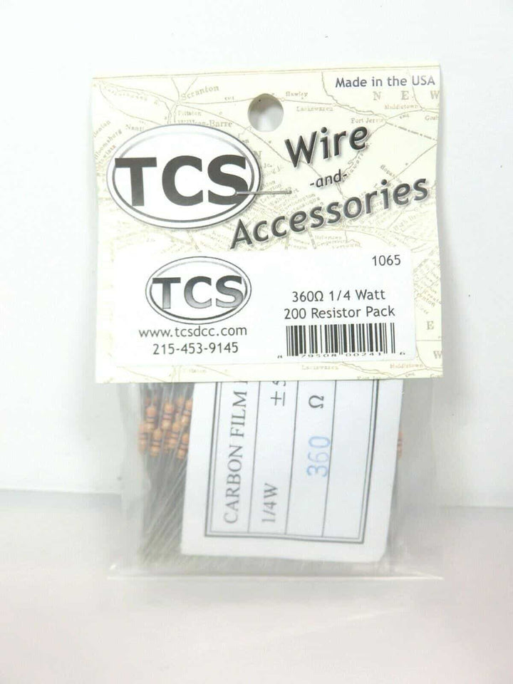 Train Control Systems TCS 1065 1/4 Watt 360 Ohm Resistor Pack of 200 image 0