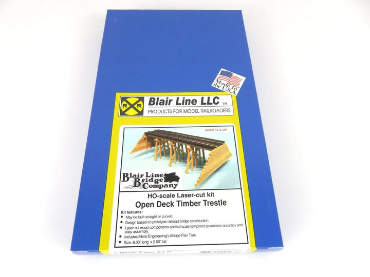 Blair Line LLC #167 HO Scale Open Deck Timber Trestle Kit NIB image 1