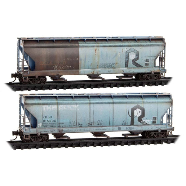 Micro Trains N 98305100 First Union Ex. Rock Island 3-Bay Covered Hopper 2PK