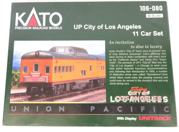 Kato 106-080 N Scale UP Union Pacific City of Los Angeles 11 Car Passenger Set
