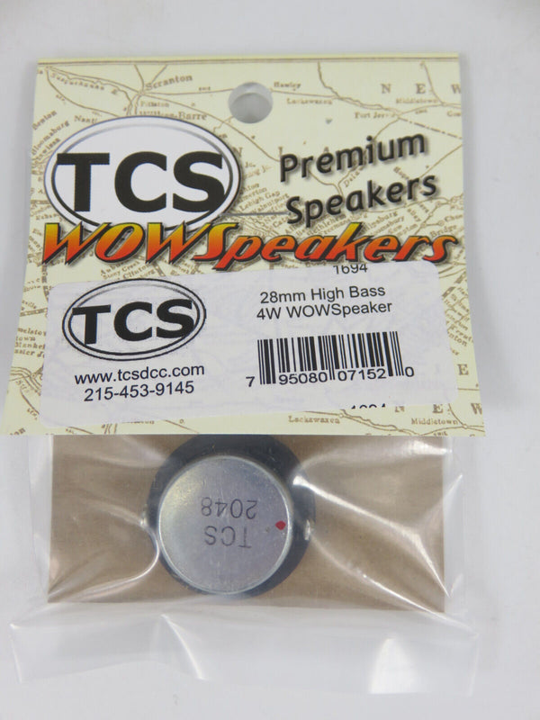 Train Control System TCS #1694 28MM High Bass 4W Round WOW Speaker