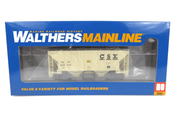 Walthers 910-7979 HO Scale CSX 37' 2980 cu ft. 2-Bay Covered Hopper #242034 image 1