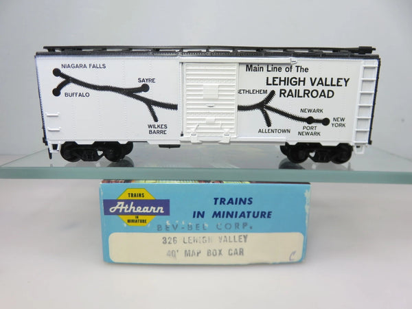 Bev-Bel Athearn HO Scale 40' Boxcar LH Lehigh Valley Map