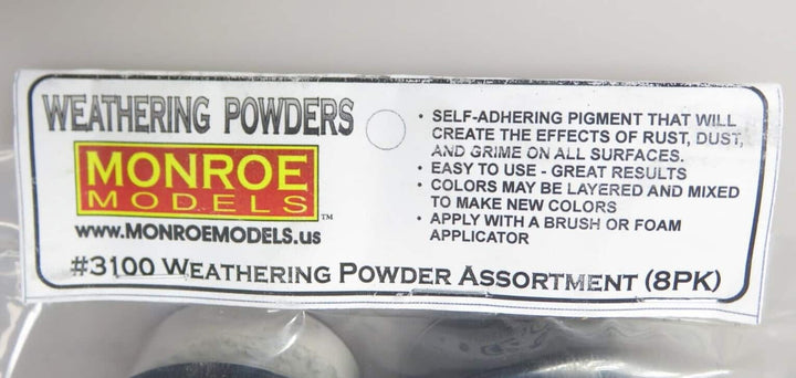 Monroe Models 3100 Colored Weathering Powder 8 Color Set image 1