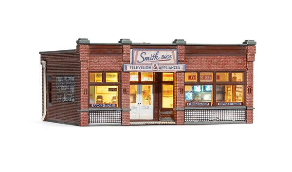 Woodland Scenics BR4959 Built and Ready N Scale Smith Brothers TV &amp; Appliance image 0