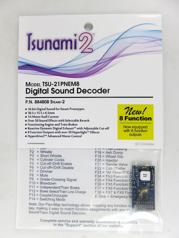 SoundTraxx 884808 TSU-21PNEM8 21-pin Tsunami 2 Sound Decoder Steam-2 image 0