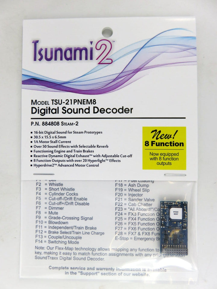 SoundTraxx 884808 TSU-21PNEM8 21-pin Tsunami 2 Sound Decoder Steam-2 image 0