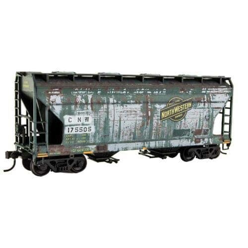 Accurail Micro-Trains 2200-003 HO Scale UP Ex. C&amp;NW Covered Hopper Weathered image 2