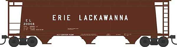 Bowser 38138 N Scale 3-Bay Cylindrical Covered Hopper Erie Lackawanna #20012 image 0