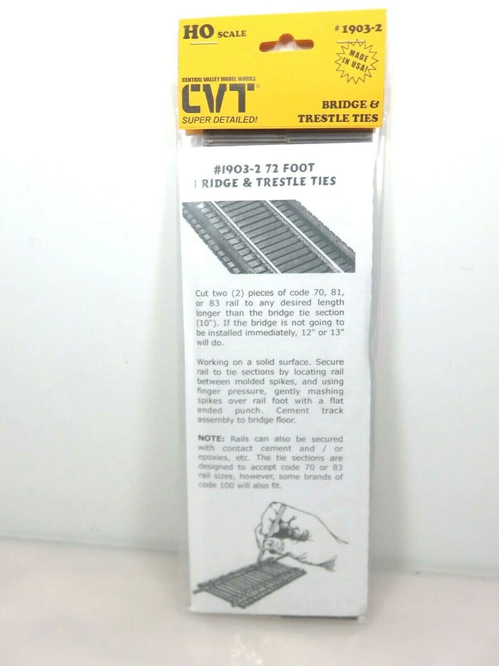 Central Valley Model Works #1903-2 HO Scale 72' Bridge and Trestle Ties image 2