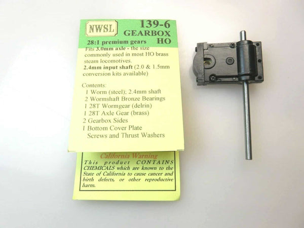 Northwest Short Line #139-6 NWSL 0.3 Mod 28-1 Idler Gearbox Kit 3mm Axle NIB image 0