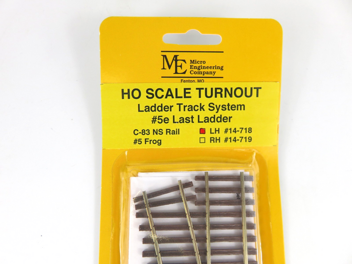 Micro Engineering Code 83 Micro Engineering HO 14-718 Code 83 Ladder Track System #5e Left Hand ...