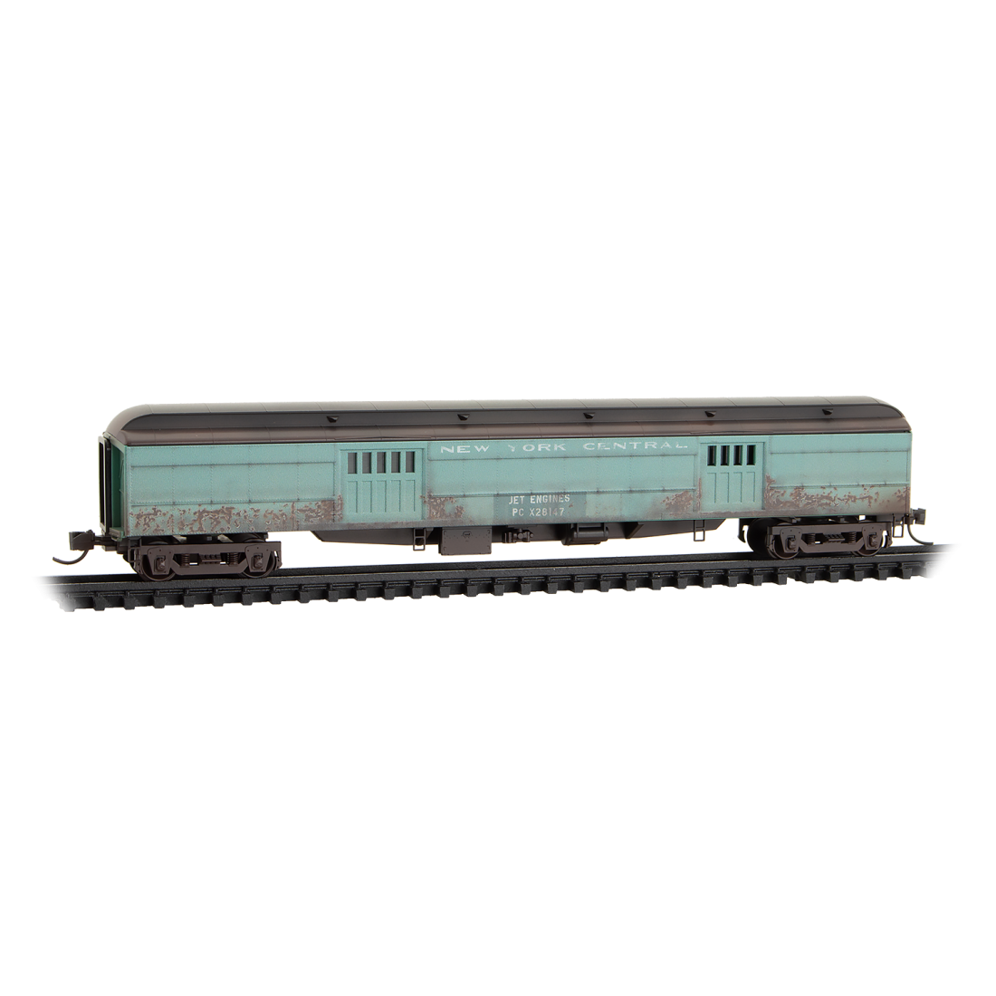 Micro Trains 14744610 N Scale Penn Central MOW Baggage Car Rd# 328147 ...
