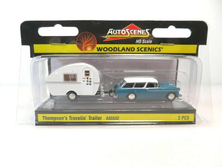 Woodland Scenics AS5532 HO Scale Thompson's Travelin' Trailer Autoscenes NIB image 1